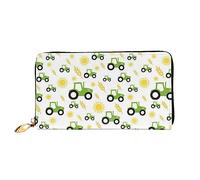 SMSJTMWHN Women Wallets Tractor Farming Print Pu Leather Zipper Long Purse Large Capacity Cellphone Credit Card Money Holder Clutch Wallet
