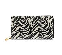 SMSJTMWHN Women Wallets Zebra Animal Print Pu Leather Zipper Long Purse Large Capacity Cellphone Credit Card Money Holder Clutch Wallet