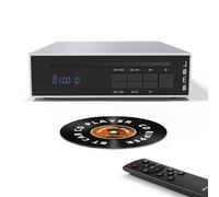 SMSL PL20 HiFi CD Player for Home, CD Ripper, Bluetooth Car CD Players, 2*CS43131 Chip, USB Drive/Bluetooth Input RCA/BT/3.5mm/4.4mm Balanced/Optical/Coaxial Digital Output, Black (Silver)