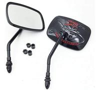 SMT-Rear View Side Mirrors Compatible With Harley Davidson Eagle Spirit Live to Ride 3D Black by SMT [B010SBY9M0]