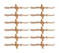 SMTCM 12 Pairs of Toggle Buttons with Clasp Wooden Horn Toggle Clasps Duffle Coat Horn Buttons Olive Wood Cotton Rope Coat Buckles Replacement Buttons Resin Toggle Button for Clothing Jacket DIY