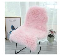SMTCM Faux Lambskin Sheepskin Rug 60 x 100 cm Imitation Lambskin Carpet Longhair Fur Look Fluffy Soft Fur Rug Chair Cushion Floor Rug Seat Skins Imitation Wool Mat for Sofa Living Room