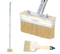 Smtfcty Deck Stain Applicator With 60" Long Handle - 6" Decking Brush and 3" Paint Brush for Floor, Oil, Shed, Fence, and Garden - Quick Painting Tool