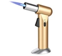 smtfcty Kitchen Blow Torch Butane,Torch Lighter Big Jet Flame with Safety Lock Refillable Portable Butane Torch Mini Blow Torch for Camping Baking Creme Brulee Cooking Welding BBQ