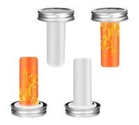 smtfcty Solar Lights Replacement Top,4PCS Diameter Solar Flame Light 3 inch Flame Bulb for Lantern Light Replacement Outdoor Hanging Lanterns DIY Table Lights Garden Patio Decoration