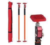 2-Pack All-Metal Truck Cargo Bar & Adjustable Support Pole | Heavy-Duty Cabinet Jack for Cargo Securing, Home Renovation, Construction Support | Self-Locking Ratchet, Extends 35-64 Inches