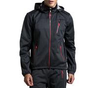 SMTSEC Cycling Jacket Mens Winter Thermal Coat Waterproof Running Jacket Windproof Warm UP Fleece Softshell Jacket Reflective Hi Vis Jackets Windbreaker For Cycling Running Walking,Black-L