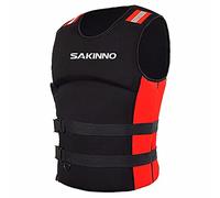 SMTSEC Life Jackets Adults, Buoyancy Aid Neoprene Swimming Life Jacket Vest Kayaking Paddle Board Life Jacket Swim Float Vest for Kayak Fishing Surfing Diving Water Sport,Red-XXL