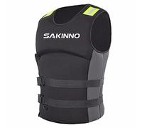 SMTSEC Life Jackets Adults, Buoyancy Aid Neoprene Swimming Life Jacket Vest Kayaking Paddle Board Life Jacket Swim Float Vest for Kayak Fishing Surfing Diving Water Sport,Black-XL