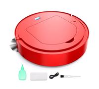 SMTSEC Robot Vacuum Cleaner With Mop, 4-In-1 Automatic Robotic Vacuums Cleaner Super Thin Quiet Sweeping Robot With 2000pa Powerful Suction Sweeper For Pet Hair Carpets And Hard Floors,Red-1 PACK