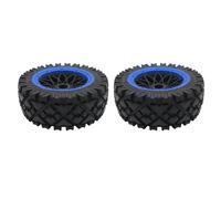 smTSRC 2Pcs All-terrain Front Wheel Tyre and Hub 170 x 60mm for 1/5 HPI Rovan KM Baja 5B 5T 5SC RC Car Parts (Blue)