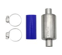 smTSRC 4Pcs Exhaust Pipe End Silencer Kit FLMLF for 1/5 HPI RV Km Baja 5B 5T 5SC Losi 5ive RC Car Parts (Silver and Blue)