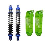 smTSRC 6mm Aluminium RC Front Shock Absorber And Green Dust Cover Set for 1/5 Hpi Baja 5B SS 5T 5SC RC Car Parts (Blue and Green)