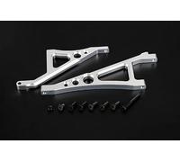smTSRC CNC Metal Front and Rear Support Bracket Set for 1/5 Losi 5ive T RC Car Parts (Silver)