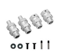 smTSRC Front and Rear Extended Axle Sleeve Extended Hex Hub Kit for 1/5 HPI BAJA 5B ROVAN RC Car Parts (Silver)