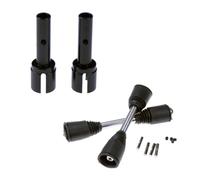 smTSRC RC Car Drive Shaft Bones 9MM With Axle Boot and Metal Drive Axle Cup Shaft Kit for 1/5 HPI RV KM baja 5B 5T 5SC (Black)