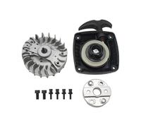 smTSRC RC Car Easy Pull Recoil Start Starter and Flywheel Set fit 23-36CC Zenoah Chongyang Rovan for 1/5 Hpi Rovan Baja 5B 5T 5SC King Motor Redcat Car (Black)