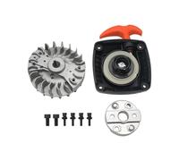 smTSRC RC Car Easy Pull Recoil Start Starter and Flywheel Set fit 23-36CC Zenoah Chongyang Rovan for 1/5 Hpi Rovan Baja 5B 5T 5SC King Motor Redcat Car (Orange)