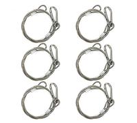 SMTUNG 31.5'' Fall Prevention Safety Cables Stainless Steel Security Rope for Party Lights DJ Light Stage Lighting 176lb Load Capacity (6pcs 0.16in 4mm)