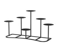 smtyle Christmas DIY 6 Fireplace Candle Candelabra Candleholder Mantle Decor for Flameless or Wax Pillar Candles Stand with Black Iron Decoration on Desk or Floor