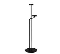 Smtyle Floor Candelabra Modern Tall FloorTea Light Candle Holder for Home Living Room Party and Event Decoration Minimalist Black Metal Dual-Arm