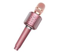 SMTYXS Karaoke Microphone Bluetooth Wireless Mic Portable Singing Machine With Duet Sing/Record/Play/Reverb Adult/Kid Gift For Home KTV(Rose Gold)