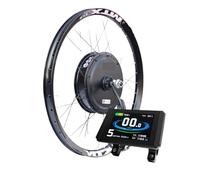 SMTYXS Rim 72V 3000W Electric Bicycle Conversion Kit Brushless Gearless Rear Rotate Hub Motor Wheel For 20-28 29in 700C(LCD8H SET,20)
