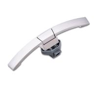 SMTYXS RV Boat Traveler New Curved Hanger Handle Locks Button Bow Pull Solid(Brushed Nickel)