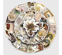 SMTZ-50pcs Vintage Ins Style Graffiti Cartoon Decoration Luggage Stickers Scrapbook Laptop Waterproof Vinyl Stickers