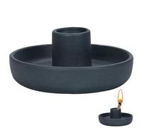 Smudge Bowl 3 in 1 Incense Burner Holder, Sage Holder for Burning, Candle Holder, 4.1 Inch Ceramic Ash Catcher Tray Ornaments for Meditation Yoga Room Blue