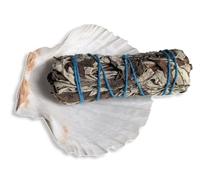 Smudge Stick Kit with Scallop Shell & Wooden Tripod Stand - Complete Smudging Set (Yerba Santa)