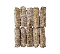 Smudge Stick, White Sage and Copal Resin 4", Pack of 10
