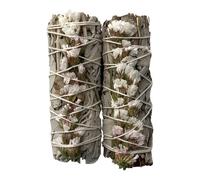 Smudge Stick, White Sage and White Sinuata 4", Pack of 2