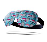 SMUG 100% Blackout Sleep & Eye Mask | Eyelash Extension Friendly | Eye Masks for Sleeping | Sleep Masks for Women & Men | Straps for Dream Comfort & Adjustability | Hipster Santa