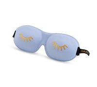 SMUG 100% Blackout Sleep & Eye Mask | Eyelash Extension Friendly | Eye Masks for Sleeping | Sleep Masks for Women & Men | Straps for Dream Comfort & Adjustability | Baby Blue Wink