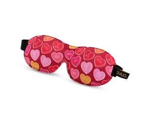 SMUG 100% Blackout Sleep & Eye Mask | Eyelash Extension Friendly | Eye Masks for Sleeping | Sleep Masks for Women & Men | Straps for Dream Comfort & Adjustability | Heart Sweets