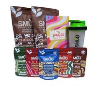 SMUG 30 Diet Plan - Complete 30-Day Kit with High Protein Protein Powder, Daily Supplements, Printed Routine and Shaker Included - Weight Management Support - Made in Britain (Chocolate)