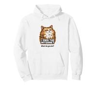 Smug Cat I Own The Internet Feline Meme Pullover Hoodie