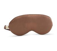 SMUG Cloud Padded Satin Sleep Mask Eye Cushions | 100% Blackout | Skin & Hair Friendly | Improve Sleeping | Plush Sleep Masks for Women & Men | Elasticated Strap for Dream Comfort | Mocha
