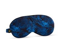 SMUG Cloud Padded Satin Sleep Mask Eye Cushions | 100% Blackout | Skin & Hair Friendly | Improve Sleeping | Plush Sleep Masks for Women & Men | Elasticated Strap for Dream Comfort | Palm Noir