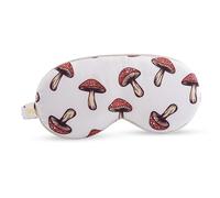 SMUG Cloud Padded Satin Sleep Masks | Skin & Hair Friendly | Improve Sleeping | Plush Eye Cushions for Women & Men | Elasticated Strap | Premium Comfort | Home & Travel | Toadstool