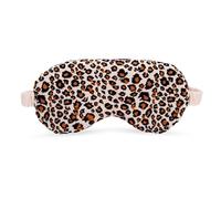 SMUG Lavender Weighted Eye Mask - Microwaveable Wheat Bag, Hot & Cold Compress for Migraine Relief, Headache, Stress, Anxiety & Sleep Aid - Deep Pressure Therapy Mask - Leopard