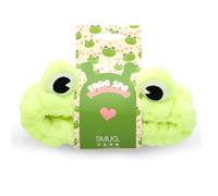 SMUG Novelty Spa Headband | Soft Coral Fleece Makeup Headband for Face Wash, Skincare, Beauty & Shower | Cute Elastic Hair Band for Women & Girls | Frog