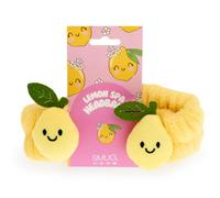 SMUG Novelty Spa Headband | Soft Coral Fleece Makeup Headband for Face Wash, Skincare, Beauty & Shower | Cute Elastic Hair Band for Women & Girls | Lemon