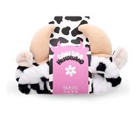 SMUG Novelty Spa Headband | Soft Coral Fleece Makeup Headband for Face Wash, Skincare, Beauty & Shower | Cute Elastic Hair Band for Women & Girls | Cow