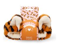 SMUG Novelty Spa Headband | Soft Coral Fleece Makeup Headband for Face Wash, Skincare, Beauty & Shower | Cute Elastic Hair Band for Women & Girls | Tiger