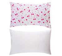 SMUG Satin Pillowcases 2 Pack | Luxury Satin Pillowcases | Silky, Cooling Covers for Frizz-Free Hair & Smooth Skin, Anti-Wrinkle with Envelope Closure for Women (Standard/Queen) | Starlit Cherry