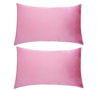 SMUG Satin Pillowcases 2 Pack | Luxury Satin Pillowcases | Silky, Cooling Covers for Frizz-Free Hair & Smooth Skin, Anti-Wrinkle with Envelope Closure for Women (Standard/Queen) | Blush