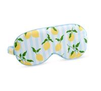 SMUG Satin Sleep Mask, Silky Soft Eye Mask for Sleeping, Lemon Stripe | Gentle on Hair & Skin, Blocks Out Light, Adjustable Strap, Lightweight & Breathable for Naps, Flights & Night Shifts