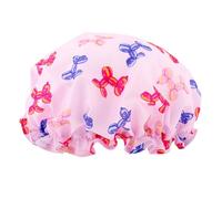SMUG Shower Cap - Waterproof Shower Cap with Elastic Lining - Three Prints Available - Showers, Cooking, Spa Salon, Sleeping, Makeup - Shower Caps For Women UK Long Hair Short Hair - Bubble Pup